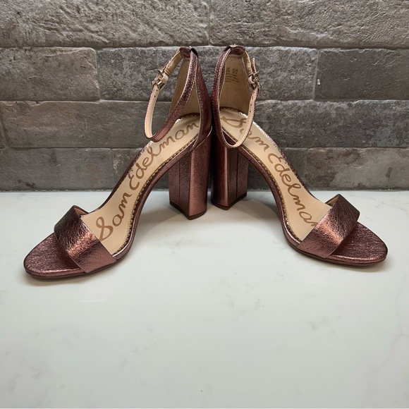 Sam Edelman Yaro Soft Pink Heeled Sandals - Size 8 1/2 Wide - Picture 4 of 10